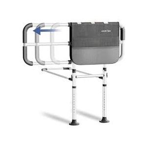 Agrish Bed Rails for Elderly Adults Safety, Bed Rails for Seniors Supports 350lbs with Motion Lights & Storage Pouch, Adjustable Bed Cane with Non-Slip Grip, Stable Bed Assist Rails for Seniors