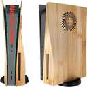 Cover Plates with Cooling Vent for PS5 Disc Edition Console, Accessories for PlayStation 5 Face Plates Side Panels Shell Replacement Protective Faceplates (Wood Grain)