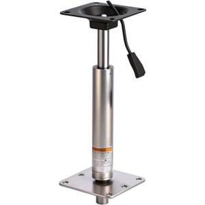 Heavy Duty Adjustable Boat Seat Pedestal Base Mount Kit with Lock, 14-19" Height, 3/4" Pin Post & 7"x7" Base Plate, 360° Swivel Corrosion Resistant Marine Pedestal for Bass Boat Fishing Boat Seat
