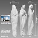 Blessed Virgin Mary Statue Our Lady Statue 23.5" Large Size White Resin Catholic Gift