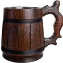 Beer Mug 20 OZ - Tankard Mug - Beer stein - Wooden beer mug - Stainless Steel Cup - Handmade Gifts for Men - Fathers Day, Christmas or Birthday Gift Idea - Men Mug - Retro Brown