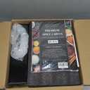 EDELHAUS Square Glass Spice Jars (24 x 4oz) with Bamboo Lids + Magnetic Spice Rack for Refrigerator (Fits 12 Jars) + Bonus Slim Auxiliary Rack, 240 Labels, Shaker Inserts, Funnel