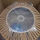 Farmhouse Chandelier Light Fixture, Rattan Boho Chandeliers, Hand Woven Pendant Light with Height Adjustable, Rustic Hanging Lighting for Living/Dining Room, Kitchen Island, Bedroom (Large)