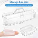 Yexiya Trading Card Storage Box Plastic Playing Card Case Set of 13, Portable Clear Playing Cards Box Plastic Holder for Game Cards Storage Organizer