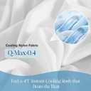 DOWNCOOL 4-Piece Cooling Sheet Set King Size, Cooling Bed Sheets for Hot Sleepers and Night Sweats, Q-Max>0.4, Soft & Breathable Summer Bedding Sheets, Deep Pocket Up to 15", White