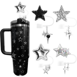 4 PCS Silicone Straw Cover for Stanley Cup 30&40 Oz Straw Cover for Tumblers Stanley Cup Accessories, 10mm
