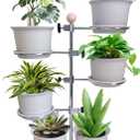 5 Tier Table Top Plant Stand Small(Adjustable),Window Sill Plant Shelf,Tabletop Succulent Stand for Windowsill Desktop Window Ledge Countertop Narrow SpaceNo Flowerpot