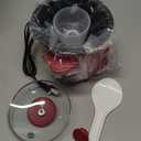 Dash Mini Rice Cooker - Designed for Single-Serve Cooking - Compact Rice Cooker with Nonstick Removable Pot, Keep Warm Function & Easy-to-Clean Sleek Design - Red