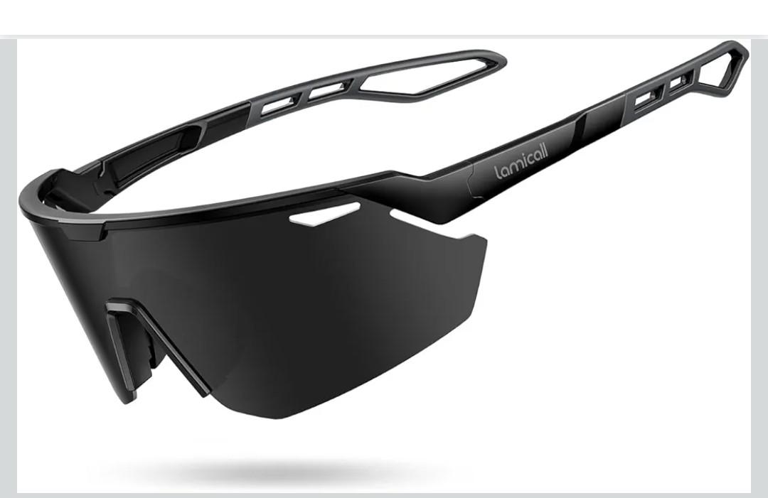 Lamicall 24g Polarized Sports Sunglasses for Men Women - UV400 Protection Sun Glasses for Running Cycling Baseball Fishing
