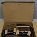 48" Flexible Radiator Hose Stainless Steel Universal Water Hoses Adapter Coolant Radiator Hose Kit With 4Pcs Chrome Caps (8 Clamps, Black)