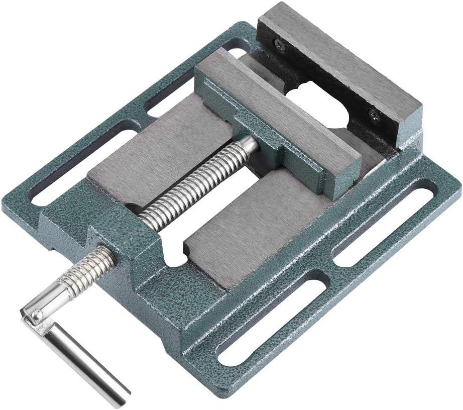 Drill Press Vise, 4" Heavy Duty Cast Iron Opening Size Milling Vice Holder Bench Clamp Woodworking Clamping Vise Machine Bench Top Mount