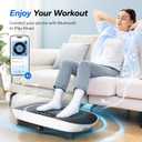 MERACH Vibration Plate Exercise Machine, Whole Body Workout Equipment for Women, Bluetooth and Silicone Pedal, Vibration Plate with Auto Mode, Vibrate Fitness Platform for Home,  Black White