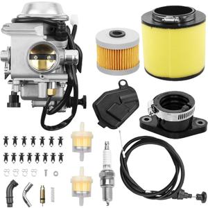Carburetor Fits 1997-2004 Honda Foreman 400 TRX400FW,2002-2004 Foreman 450 TRX450FE TRX450FM TRX450ES TRX450S, 2000-2006 Rancher 350 TRX350TM TRX350TE TRX350ES TRX350FE Fourtrax 350