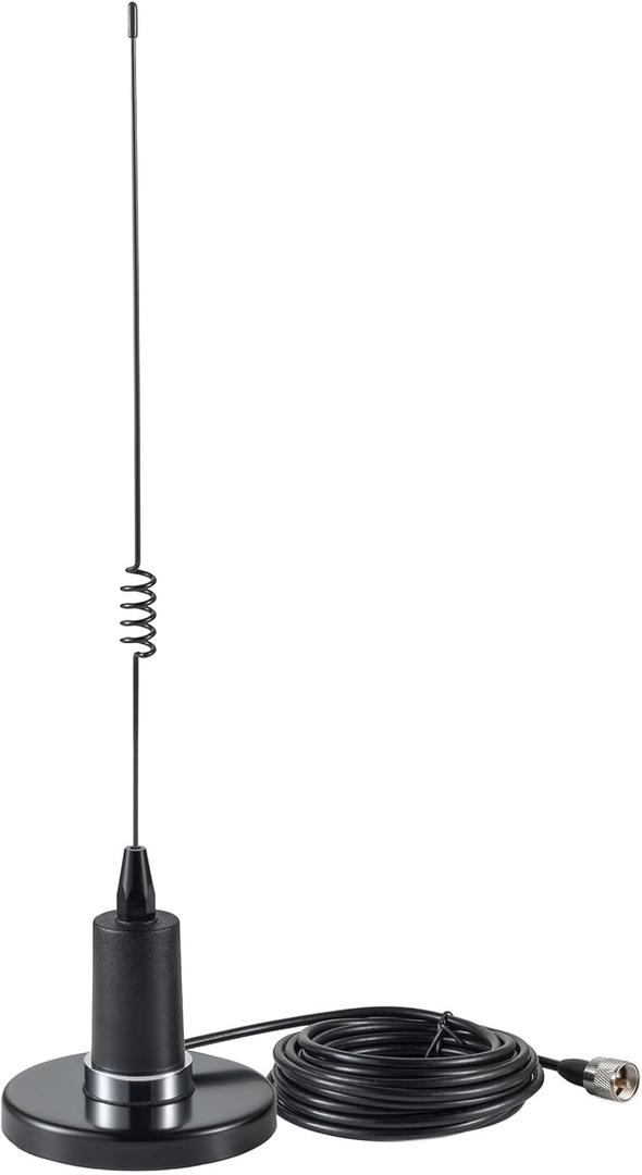 VHF Marine Radio Antenna 156-163MHz Super Strong Magnetic Base Antenna PL259 Connector with 16.5 Feet Low Loss Coaxial Cable for Boat Sailboat Yacht Marine Radio, Eifagur