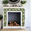 MAKHOT 2PCS Eucalyptus Garland, 6.6Ft Artificial Greenery Garlands Flower Decor, Green Spring Garland Wreath Vines Decorations for Table Home Wedding Mantle Party (Champagne)