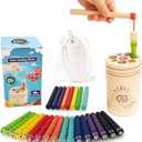 Montessori 3-in-1 Magnetic Fishing and Color Sorting Toy for Toddlers, Wooden Educational Toy for Ages 18 Months to 4 Years, Fine Motor Skills Learning Playset, Sensory Preschool Gift for Boys, Girls