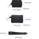 Small Dual Pouch Wristlet Wallet Detachable Mini Zippered Coin Purse Compact Design