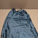 Marvmys Women's Satin Nightgown Sexy Lingerie Silk Slip Dress V Neck Chemise Mini Nighty (Medium, Lake Blue)