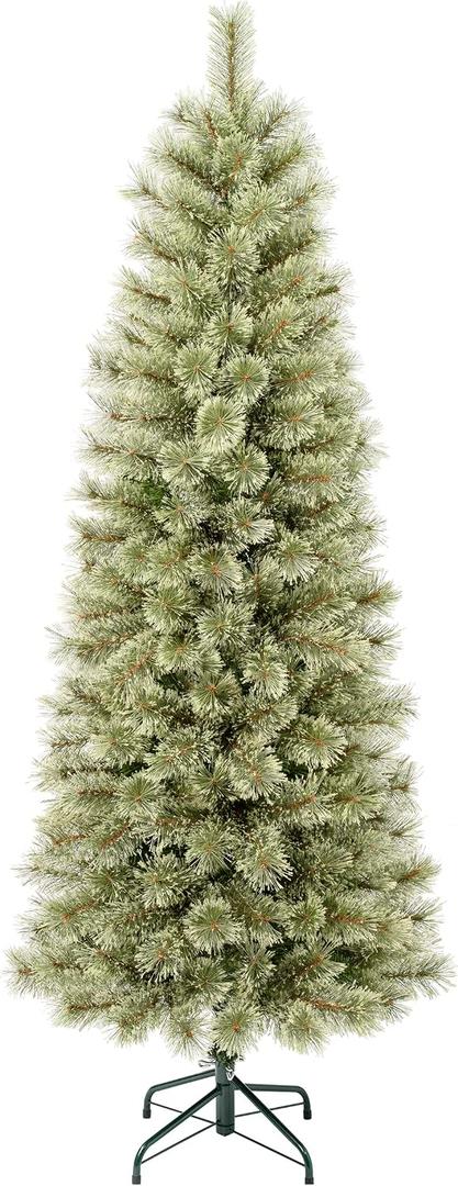 National Tree Company First Traditions Arcadia Pine Cashmere Slim Christmas Tree with Hinged Branches, 6 ft