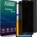 KAREEN 2 Pack Privacy Screen Protector for Motorola Moto G 5G (2024) Anti Spy Tempered Glass, Anti-Scratch, Bubble Free