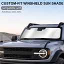 Windshield Sunshade Compatible with Ford Bronco (Not for Bronco Sport) 2021-2026 Car Windshield Foldable Sun Shade,Heavy Duty Reflective Aluminum Film Car Sun Shade UV Protection