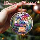 Christmas Ornament, Stained Glass Ornament, Christmas Ornaments for Tree, Hanging Ornaments for Home Decor & Xmas Decorations Holiday Decor, Gift Ideas, Perfect Holiday & Xmas Gifts - Dragon