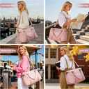 HYC00 Travel Duffel Bag,Carry-on Overnight Weekender Bags for Women,Sports Tote Gym Bag with Wet Pocket