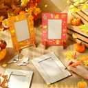 Geelin 12 Packs Thanksgiving DIY Picture Frame Craft Kits Wooden Color Your Own Photo Frames 4 x 6 Inch Unfinished Fall Autumn Making Decorations Gift for Tabletop Fun Activities Classroom Supplies