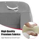 Driver Cloth Bottom & Foam Cushion Seat Cover Gray #E Compatible with Ford F150 XLT 2004 2005 2006 2007 2008