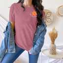 Grandma Shirt Woman Cool Grandma Club T-Shirt Floral Graphic Tee Nana Gifts Shirts Funny Letter Print Tops (S)