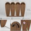 Tikea Wooden Jewelry Display Stand  Display Holder for Necklaces Bracelets Earrings, Jewelry Holder with 16 Earring Holes, Gift for Women and Girls 12 x 8.3 inches