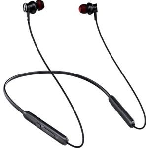 Bluetooth Headphones,V5.2 Wireless Bluetooth Earbuds w/Mic in-Ear Magnetic Neckband Earphone 30Hrs Playtime, IPX7 Sweatproof Deep Bass Headset for Phone Call Music Sports (Black&Red)