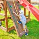 SELEWAEW 42" Green Playground Ladder Handle, Heavy-Duty Metal Playset Safety Handles, Outdoor Kids Grab Bars for Swing Sets, Treehouse, Jungle Gym, Rock Climbing Wall, Playhouse Ladder (2 Pack)