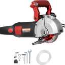VEVOR Wall Chaser, 4800W Slotting Machine with Laser Guide 6800rpm, Max Groove Depth and Width 2" x 1.5", Concrete Grooving Cutting Machine with 5 Saw Blades and Water Pump