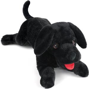 LotFancy Dog Stuffed Animal, 21 inch Black Lab Plush Dog, Realistic Stuffed Puppy Plush Toy for Kids