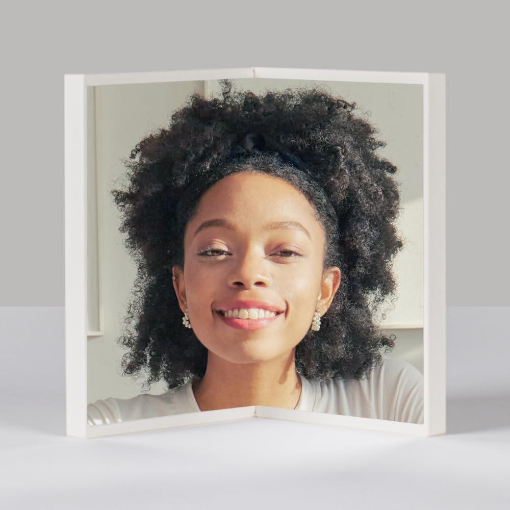 Realme V Non-Reversing Mirror(Without a Stand)  True Image, Unmatched Precision, Calibration Free, Slim Design for Makeup Vanity, 9'' Non-Reversing Mirror