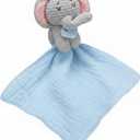 Baby Security Blanket Soft Stuffed Crochet Animal Security Blanket Lovey Nursery Gifts for Baby Boys and Girls Newborn Infant (Elephant)