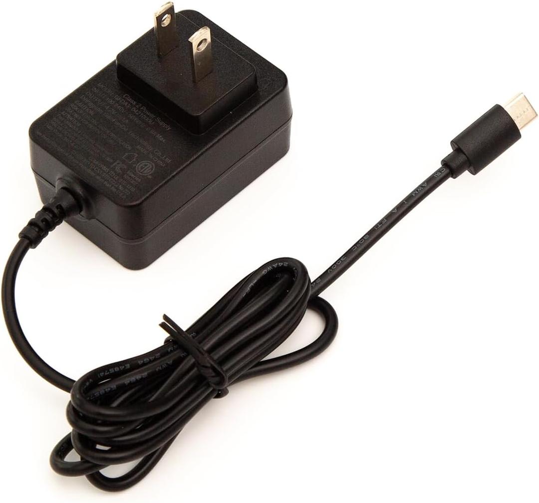 Motorized Zebra Blinds Power Adapter, Remote Control Compatible, AC Wall Charger with Micro USB Cable, Black