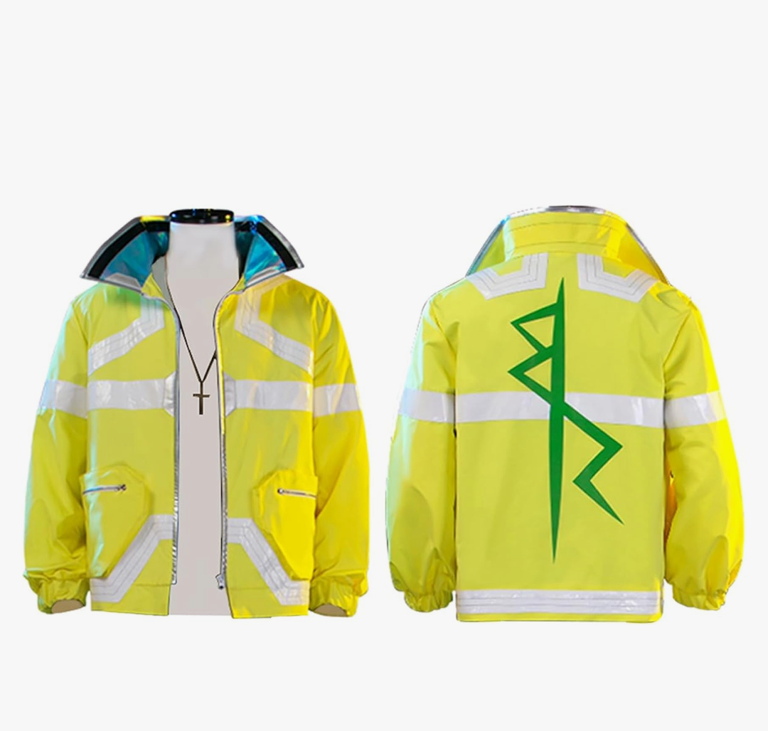 SHIKI Unisex Edgerunner David Martinez Cosplay Costume Men Fashion Anime Cyberpunk Jacket Motorcycle Coat Halloween Outfit XL