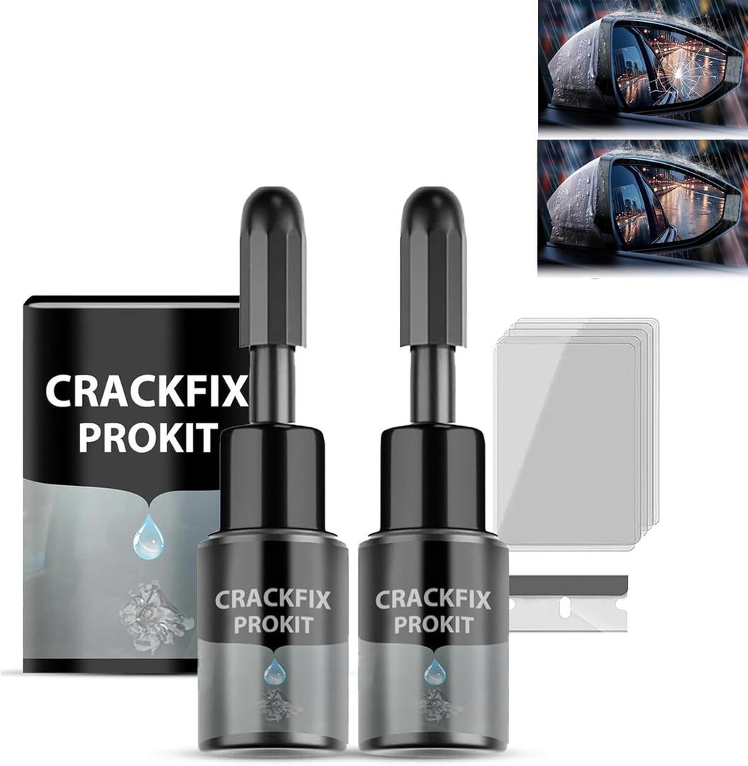 2PCS Crack fix Pro Kit Windshield Crack Repair Fluid Kit Windshield Repair Car Chips and Cracks Car Glass Repair Kits