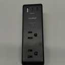 Surge Protector Outlet Extender with Rotating Plug, 6 AC Multi Plug Outlet with 3 USB Ports (2 USB C), 1800 Joules, 3-Sided Swivel Power Strip with Spaced Outlet Splitter for Home, Office, Dorm, Black