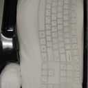 Wireless Keyboard and Mouse Combo, 2.4G Full Size Wave Keys Ergonomic Keyboard with Wrist Rest and 3-Level DPI Adjustable Wireless Ergonomic Mouse for Windows, Mac OS Desktop/Laptop/PC(White)