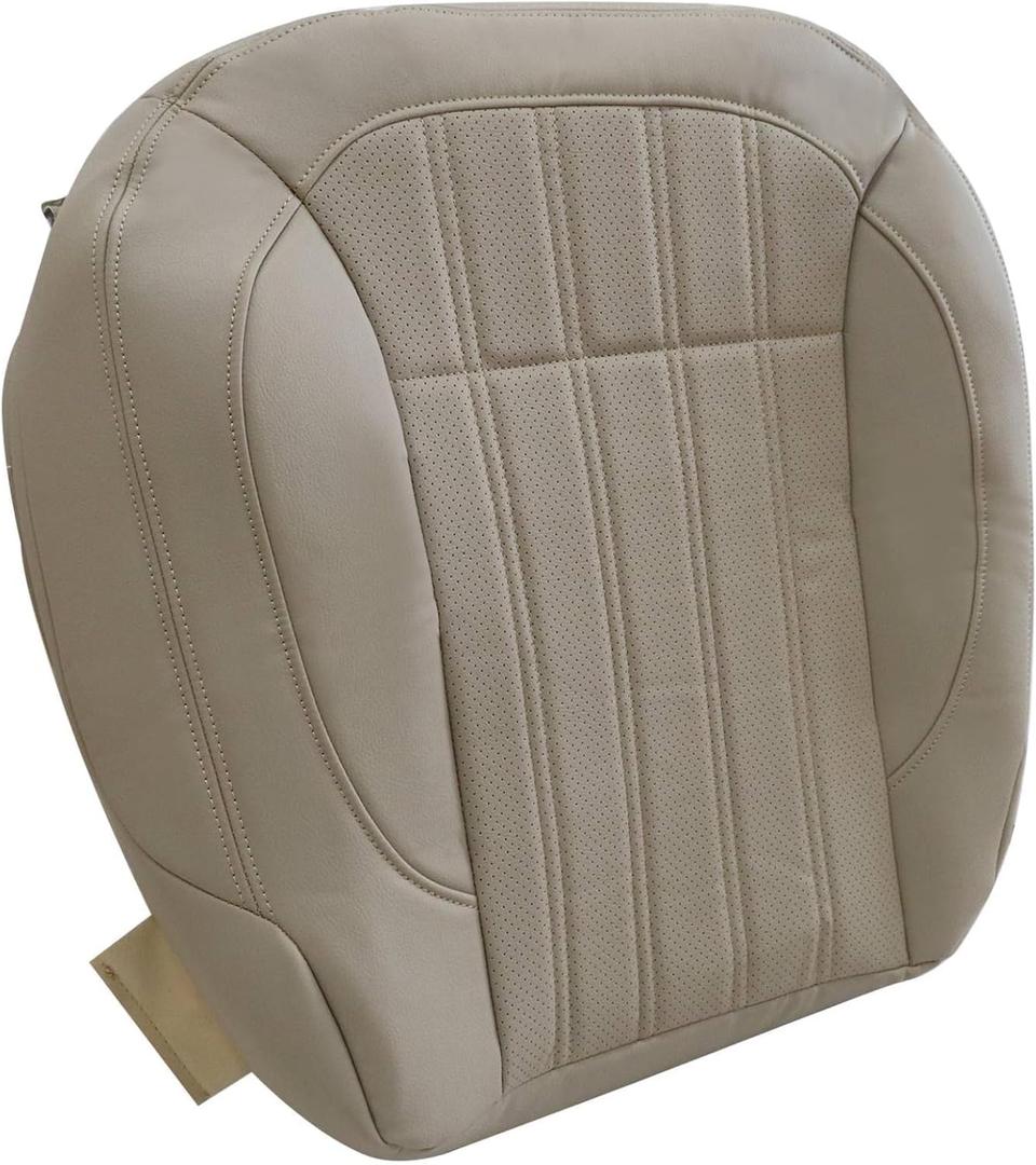 FZJDSD Beige Tan Driver Side Bottom Microfiber Leather Replacement Seat Cover Compatible with Mercedes Benz GL350 GL450 2013 2014 2015 2016