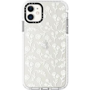 Dumkery Cute White Flowers Case Compatible with iPhone 11 Clear Case, Floral Aesthetic Pattern, Soft TPU Full Body Protection Shockproof Slim Cases Cover for Girls Women