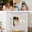 NexFoto Touchscreen Digital Picture Frame Large 21.5 Inch, WiFi Digital Photo Frame 64GB, Add Pics from Google Photos, Upload via App/USB/Micro SD, Gifts for Wedding/Mom/Grandparents, White