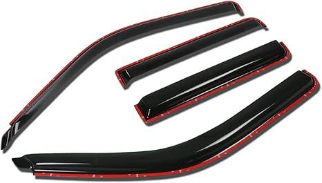 DNA Motoring WVS 088 Window Vent Visor Deflector Rain Guard (Pack of 2)