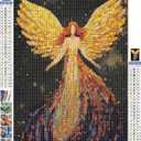 5D Diamond Art Painting Kits Full Drill Round Beads Art Gems Stone Cross Stitch DIY by Number Kits Wall Decoration 12x16 inch Angel Wing