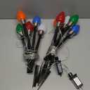 IDEAALS 10 Pack Jumbo Multicolor Plug in C9 Christmas Lights OutdoorLED Pathway Lights Waterproof, Strawberry Light Christmas Decorations Outdoor for Walkway Party Patio Garden Lawn Yard Decor