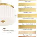 12" 2-Light Flush Mount Ceiling Light, Ribbed Glass, Gold