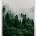 Scenery Nature Forest Phone Case Compatible with iPhone 11, Foggy Green Mountain Cover for Teens Men Women, Trendy Cool TPU Bumper Case Cover for iPhone 11